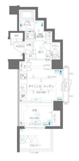 ZOOM高田馬場 6階 間取り図