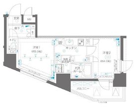 ZOOM高田馬場 2階 間取り図