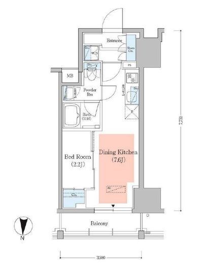 アーバネックス深川住吉3 1102 間取り図