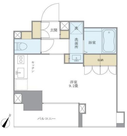 プランドール水天宮 406 間取り図