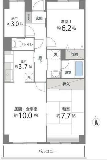 目黒本町マンション 208 間取り図