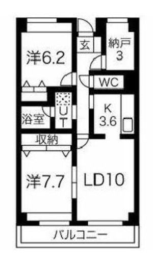 目黒本町マンション 602 間取り図