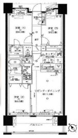 クレストスカイウイング 13階 間取り図