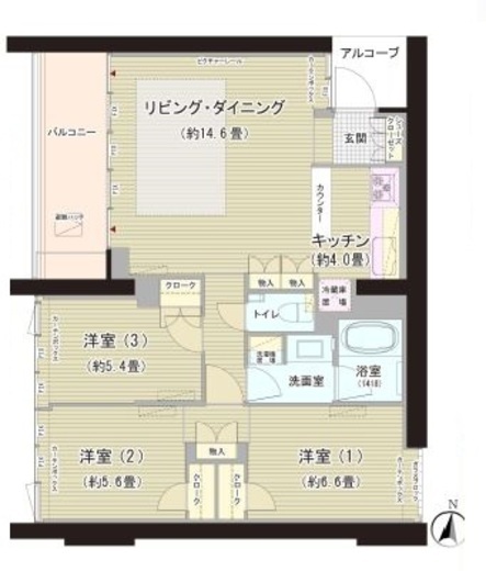 ガーデニエール砧ウエスト 527 間取り図