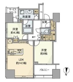 パークタワー錦糸町 4階 間取り図