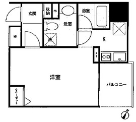 ヴィアラッティア笹塚 1301 間取り図