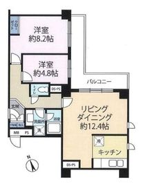 麻布パークハウス 6階 間取り図