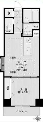 クオリア後楽園 3階 間取り図