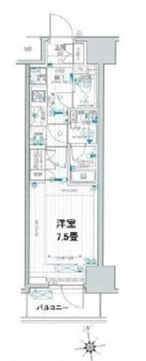 デュオステージ蒲田 15階 間取り図
