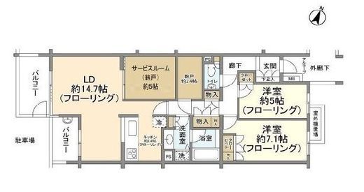 パーク・ハイム用賀の杜 1階 間取り図