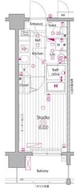 グランド・ガーラ大森2 8階 間取り図