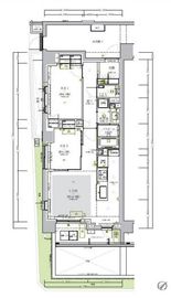 オープンレジデンシア大井町ゼームス坂 2階 間取り図