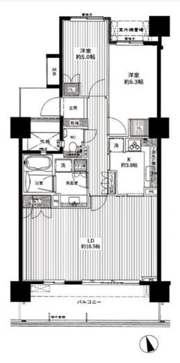 シエルズガーデンエールタワー 3階 間取り図