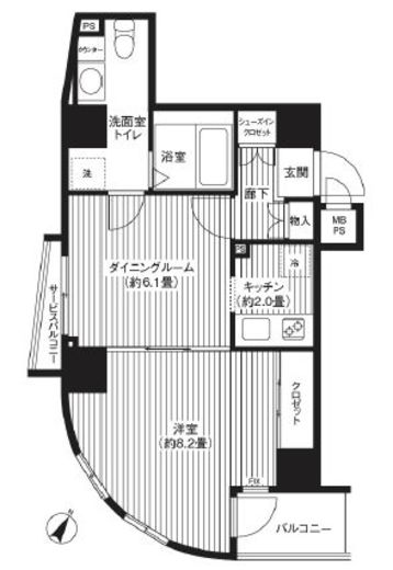 カスタリア初台 901 間取り図