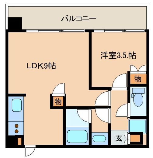 レジディア文京音羽 509 間取り図