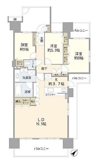 東京フロンティアシティアーバンフォート 15階 間取り図