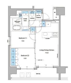 ルフォンプログレ蔵前プレミア 1405 間取り図