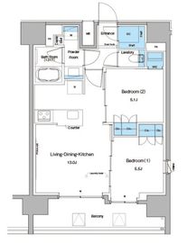 ルフォンプログレ蔵前プレミア 1406 間取り図