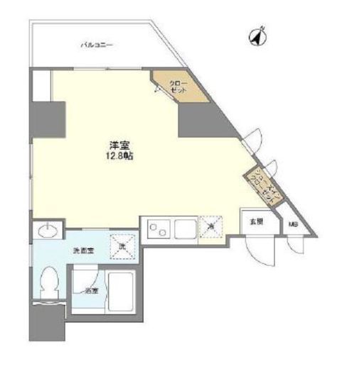 ププレMIYA八丁堀 802 間取り図
