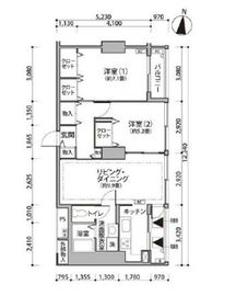 東雲キャナルコートCODAN 12-1307 間取り図