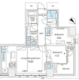 パークコート虎ノ門 3階 間取り図