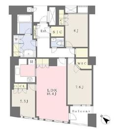 品川Vタワー タワー棟 33階 間取り図