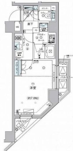 セジョリ早稲田ウエスト 801 間取り図