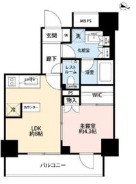 ディアナコート目黒 6階 間取り図
