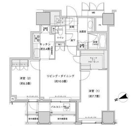 ウエストパークタワー池袋 1403 間取り図