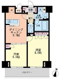 エスティメゾン赤羽 1202 間取り図