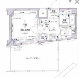 パレステュディオ新宿パークサイド 6階 間取り図