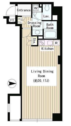クレアーレ麹町 801 間取り図