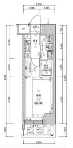 アルテシモラート 15階 間取り図