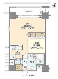 クレヴィア新宿若松町 8階 間取り図