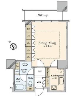 東京ツインパークス レフトウィング 24階 間取り図