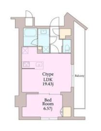 リージア曙橋 601 間取り図