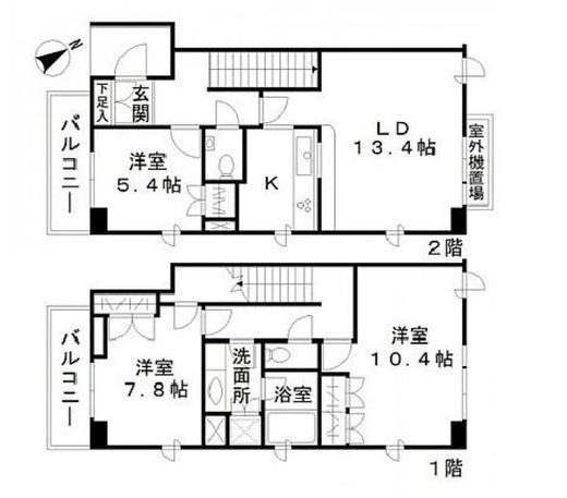 小石川コート 2階 間取り図