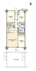 KDXレジデンス尾山台 105 間取り図