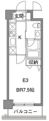 カスタリア中目黒 321 間取り図