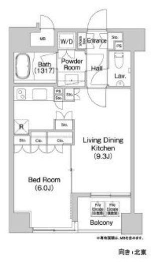 コンフォリア日本橋人形町ノース 603 間取り図