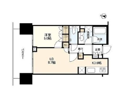 二子玉川ライズタワー 20階 間取り図