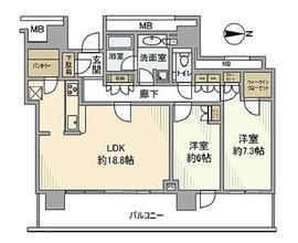 ザ・リバープレイスイーストタワー 10階 間取り図