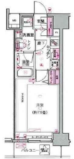 デュアレス愛宕虎ノ門 3階 間取り図
