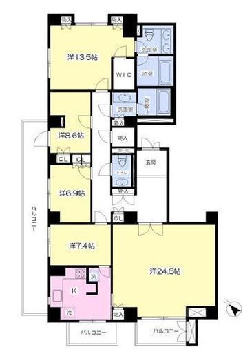レジデンス代官山 4階 間取り図