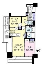 ジオ四谷荒木町 4階 間取り図
