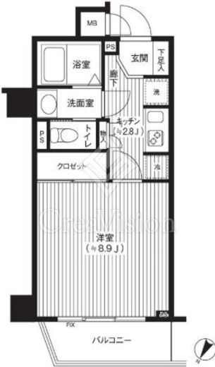 カスタリア初台 207 間取り図