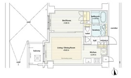 カスタリア麻布十番 204 間取り図