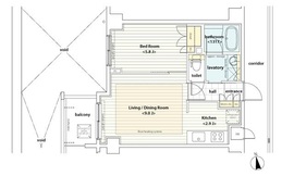 カスタリア麻布十番 204 間取り図