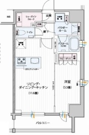 パレステージ上野入谷 11階 間取り図