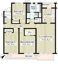 BLESS学芸大学 the garden A203 間取り図